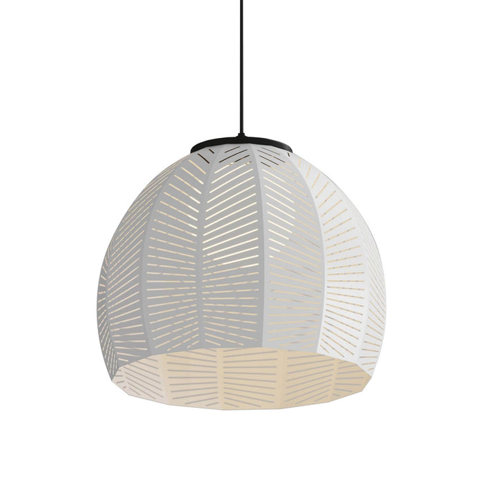 Amicus LED Pendant Light in Textured White Powdercoat (Large).