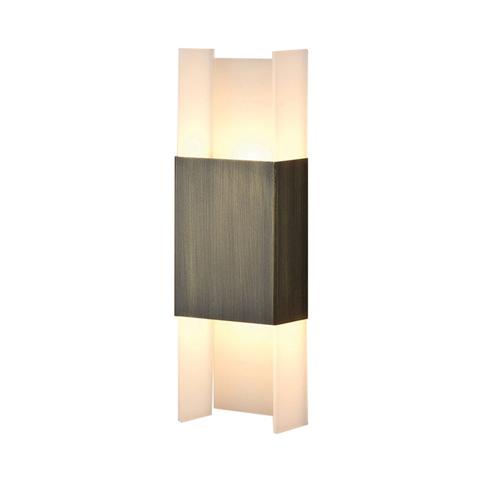 Ansa LED Wall Light in Distressed Brass.