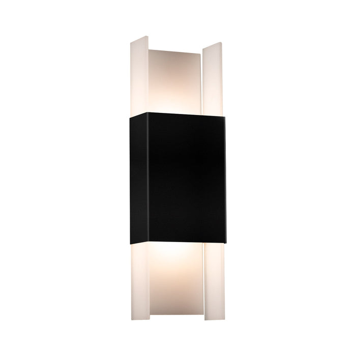 Ansa Outdoor LED Up and Down Wall Light in Textured Black.