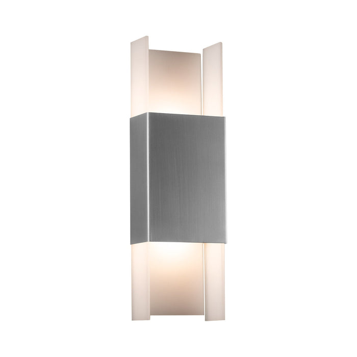 Ansa Outdoor LED Up and Down Wall Light in Marine Grade Brushed Stainless Steel.