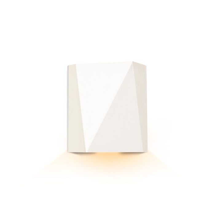 Calx Outdoor LED Downlight Wall Light in Textured White Powdercoat.