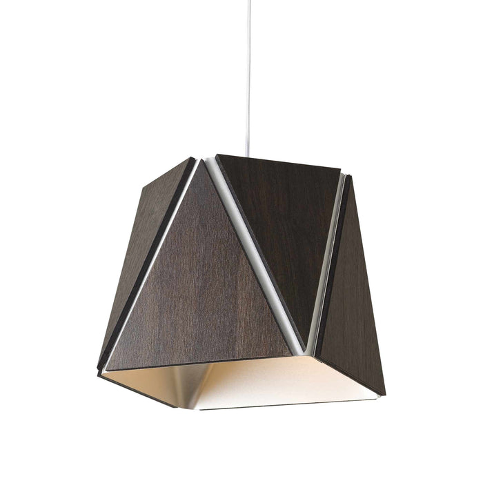 Calx Pendant Light in Dark Stained Walnut (Large)