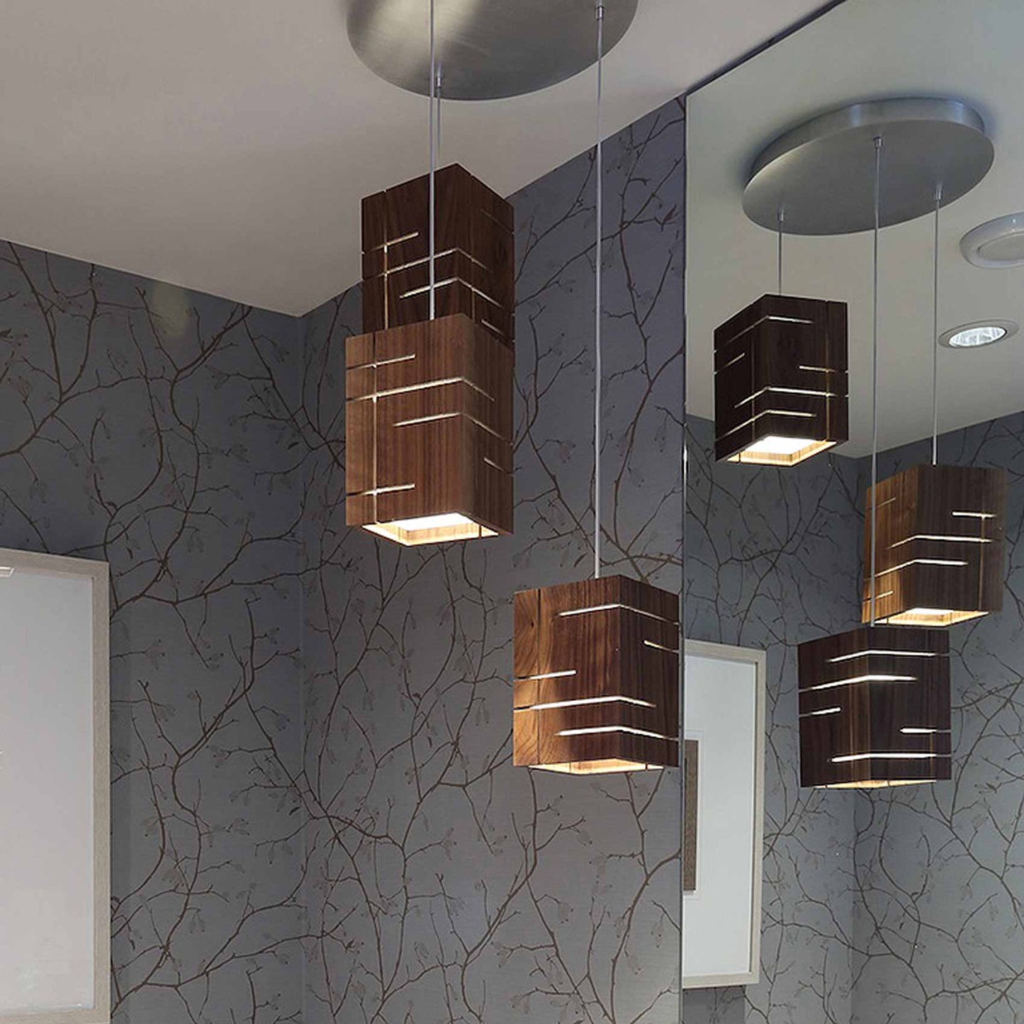 Claudo LED Accent Pendant Light in bathroom.