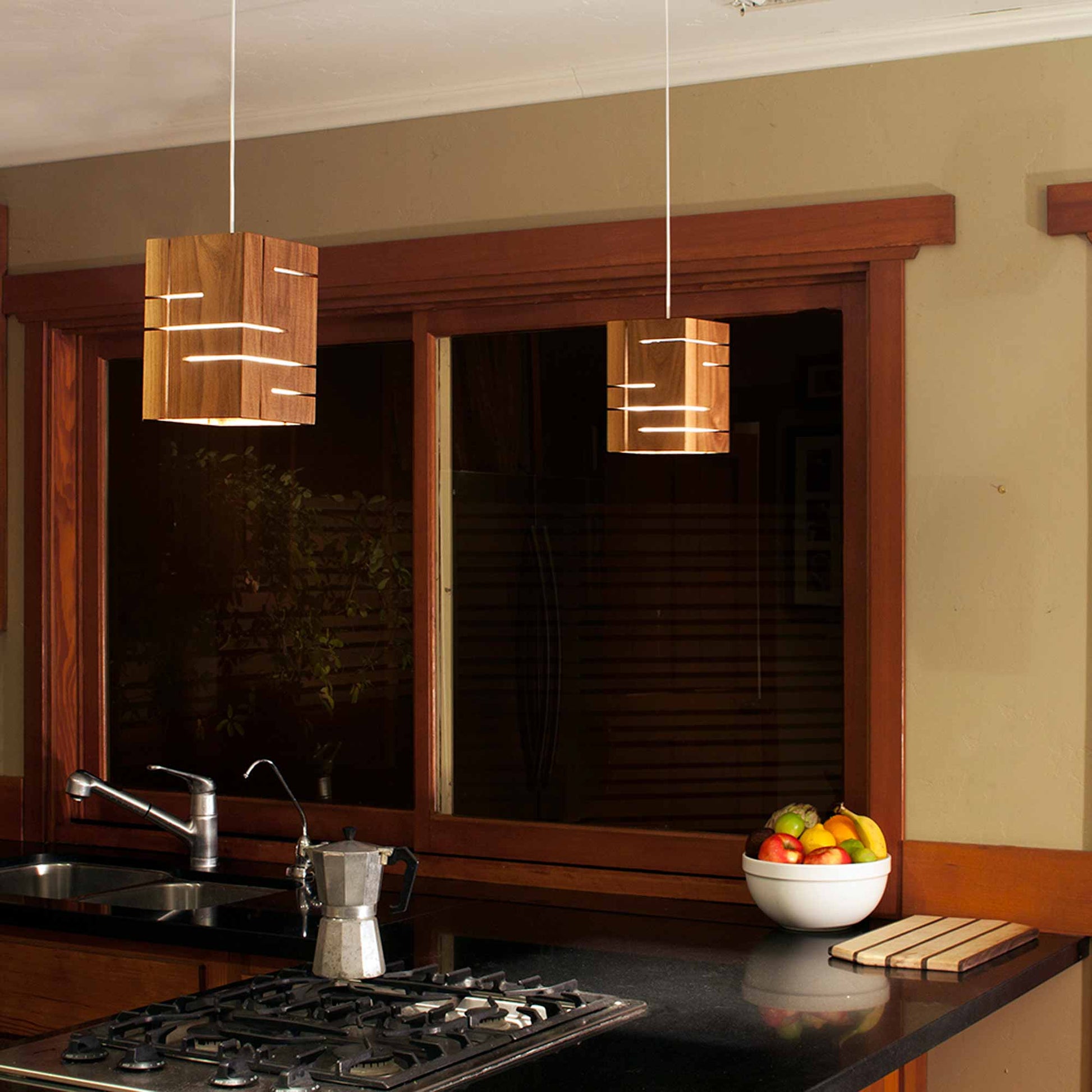 Claudo LED Accent Pendant Light in kitchen.