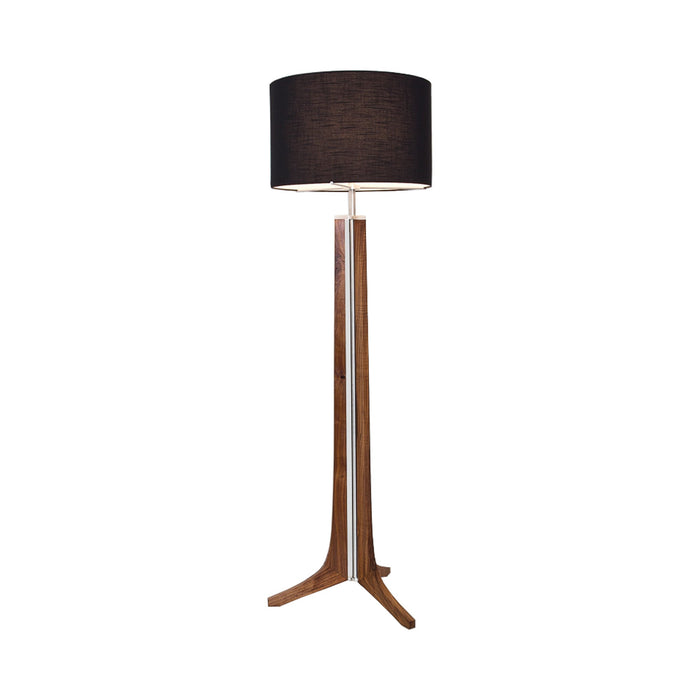 Forma LED Floor Lamp in Walnut/Black Amaretto.