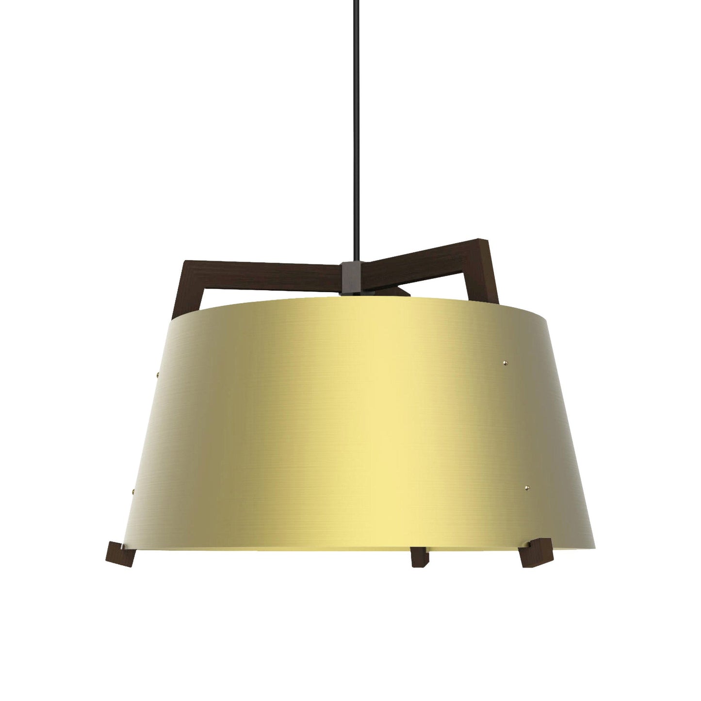 Ignis Pendant Light in Brushed Brass/Walnut (Large).