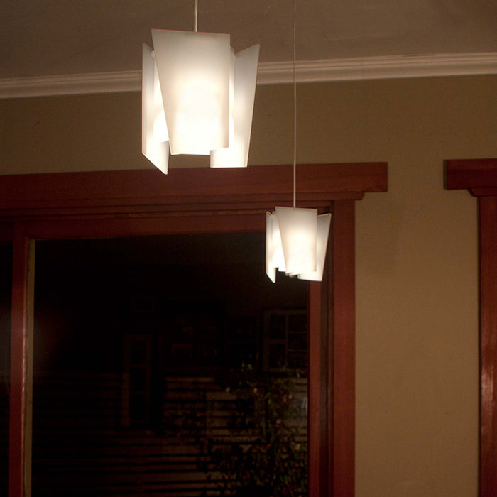 Levis LED Pendant Light in dining room.