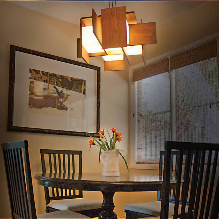 Muto LED Pendant Light in dining room.