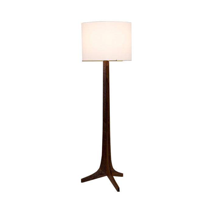 Nauta LED Floor Lamp in White Linen (No Shelf).