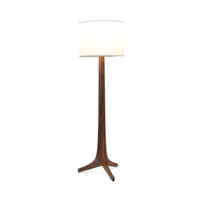 Nauta LED Floor Lamp in White Linen (No Shelf).