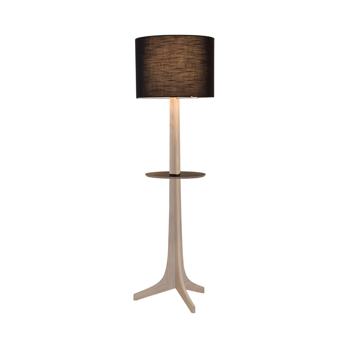 Nauta LED Floor Lamp in Black Amaretto (Matching Wood Shelf with Black HPL Top Surface).