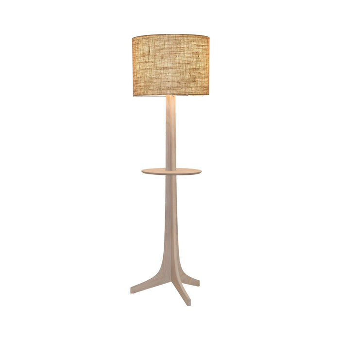 Nauta LED Floor Lamp in Burlap (Matching Wood Shelf with Exposed Top Surface).