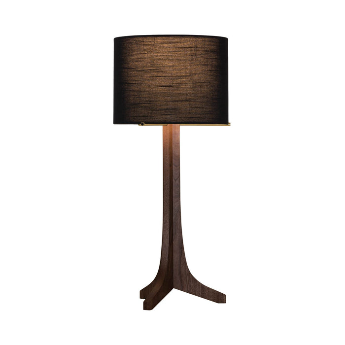 Nauta LED Table Lamp in Dark Stained Walnut/Black Amaretto.