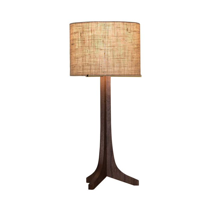 Nauta LED Table Lamp in Dark Stained Walnut/Burlap.