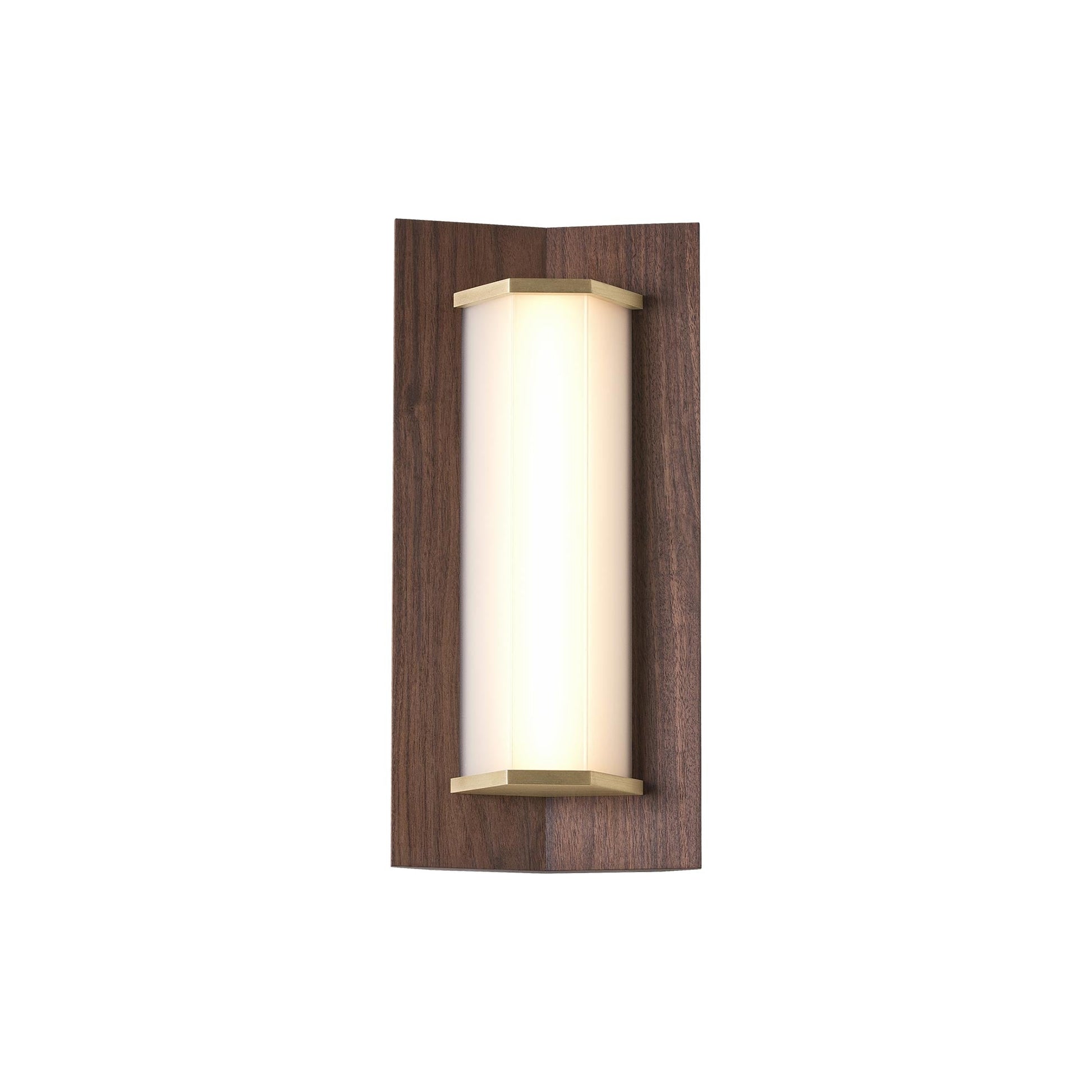 Penna LED Wall Light in Walnut (Small).