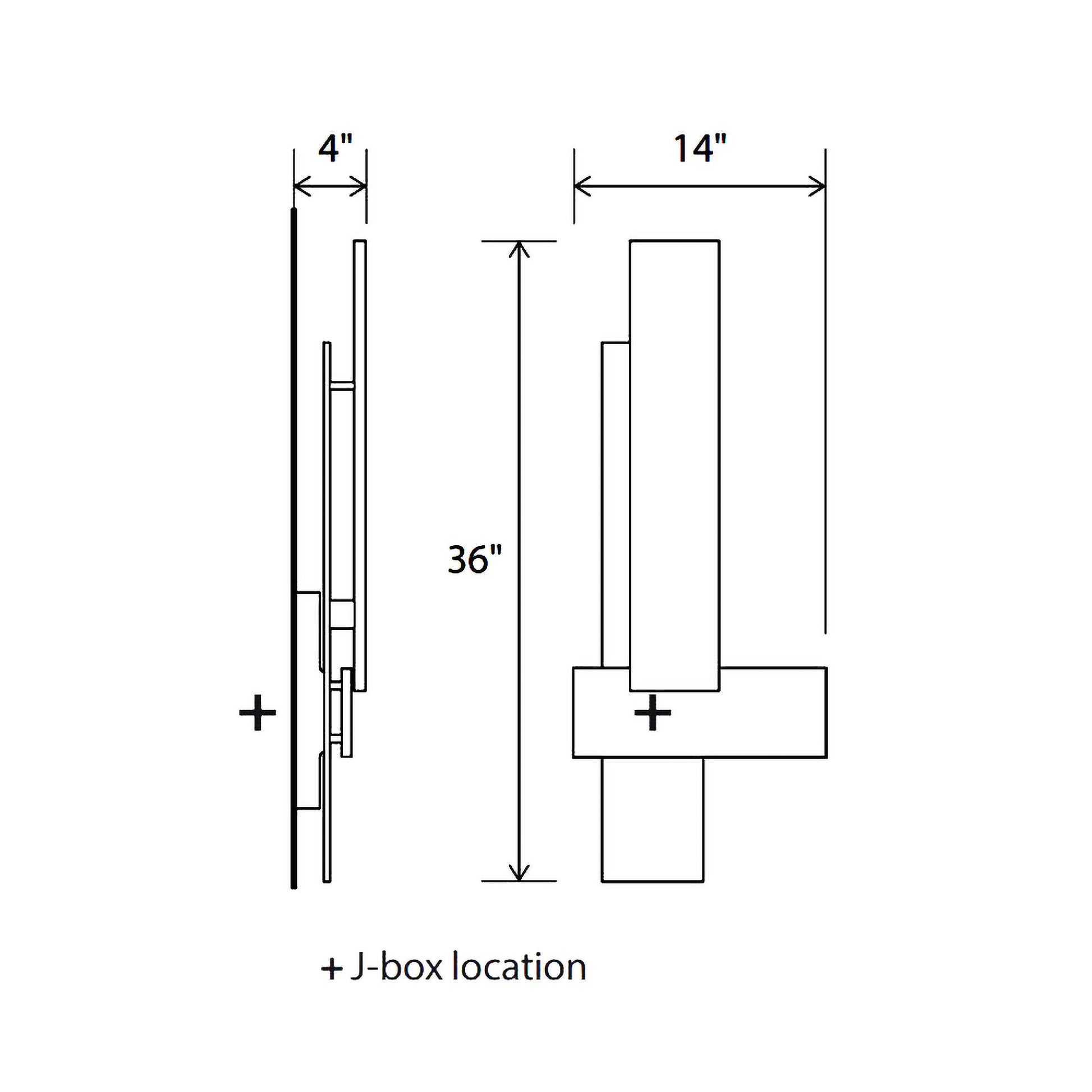 Sedo LED Wall Light - line drawing.