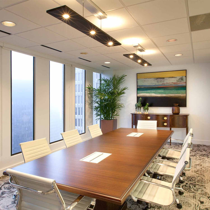 Vix LED Linear Pendant Light in office.