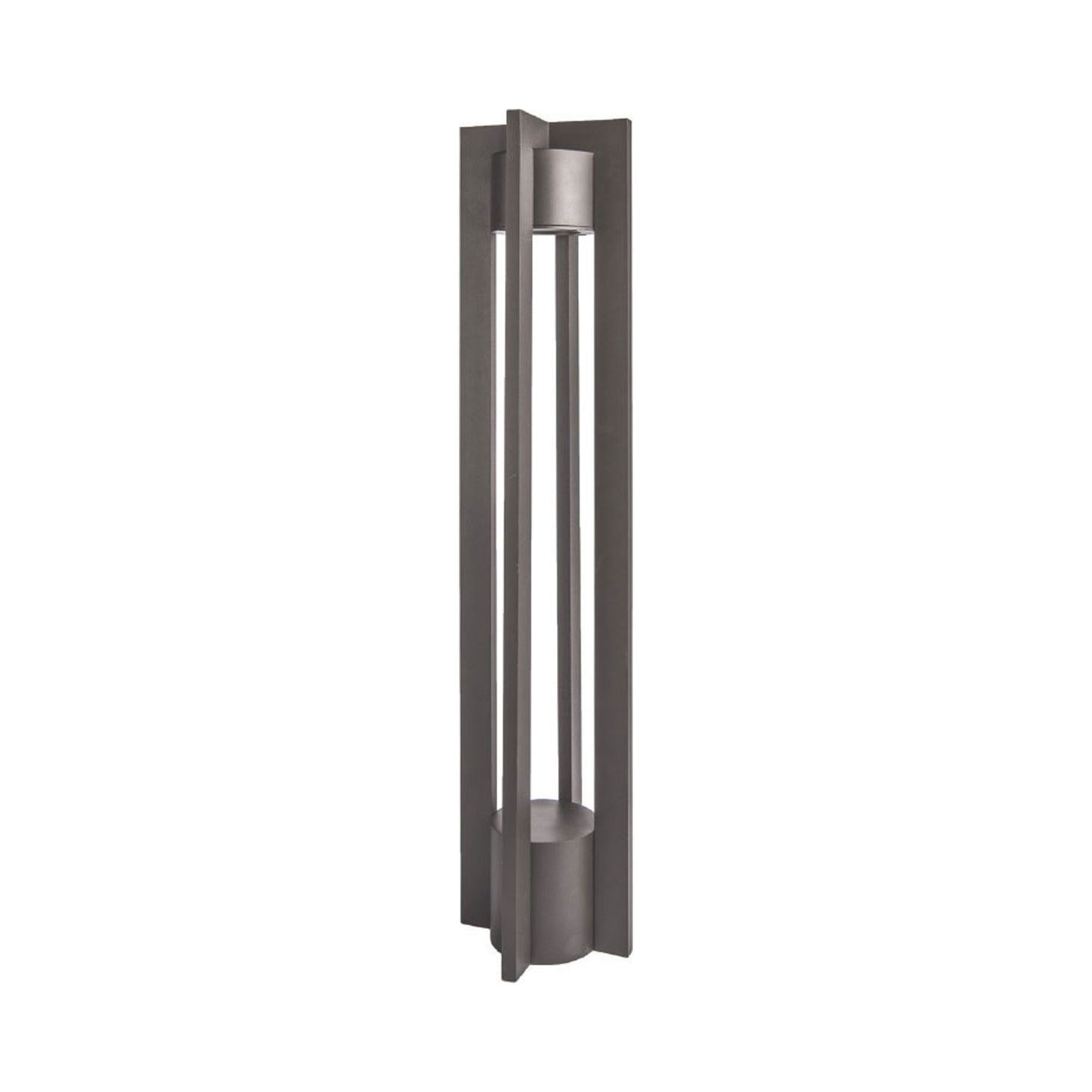 Chamber LED Bollard in Bronze/Aluminum.