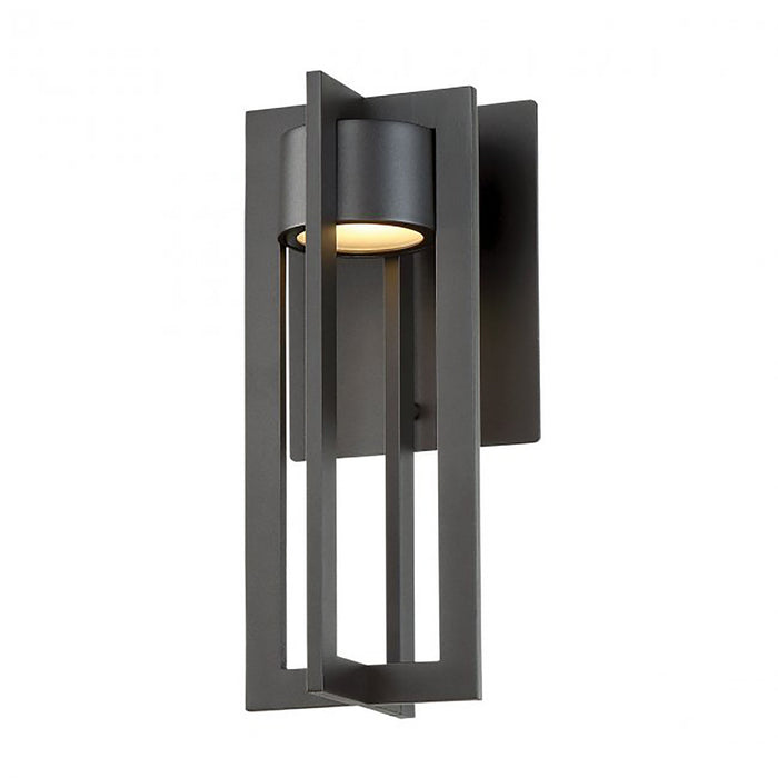 Chamber Outdoor LED Wall Light in Black (Small).