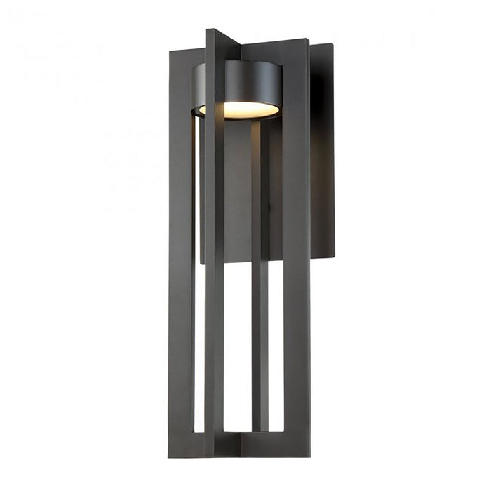 Chamber Outdoor LED Wall Light in Black (Large).