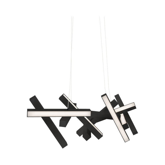 Chaos Linear LED Chandelier in Small/Black.