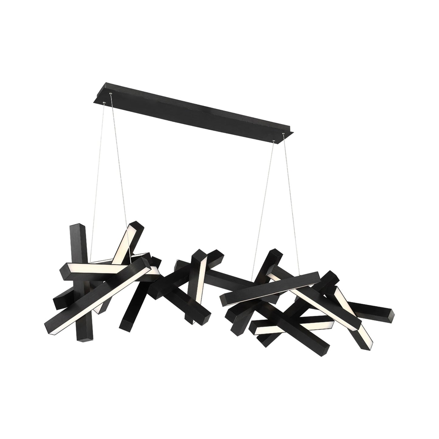 Chaos Linear LED Chandelier in Black.