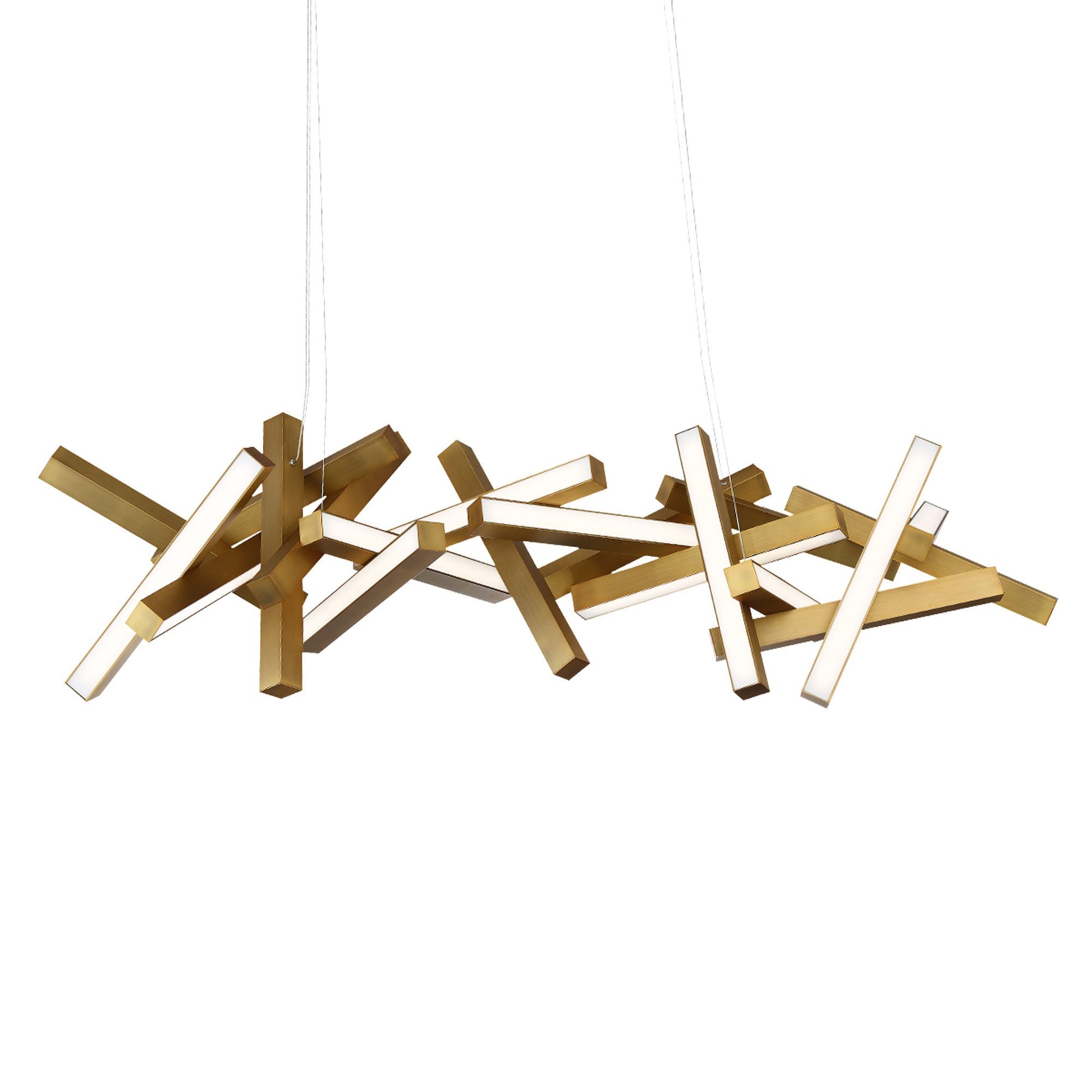 Chaos Linear LED Chandelier in Detail.