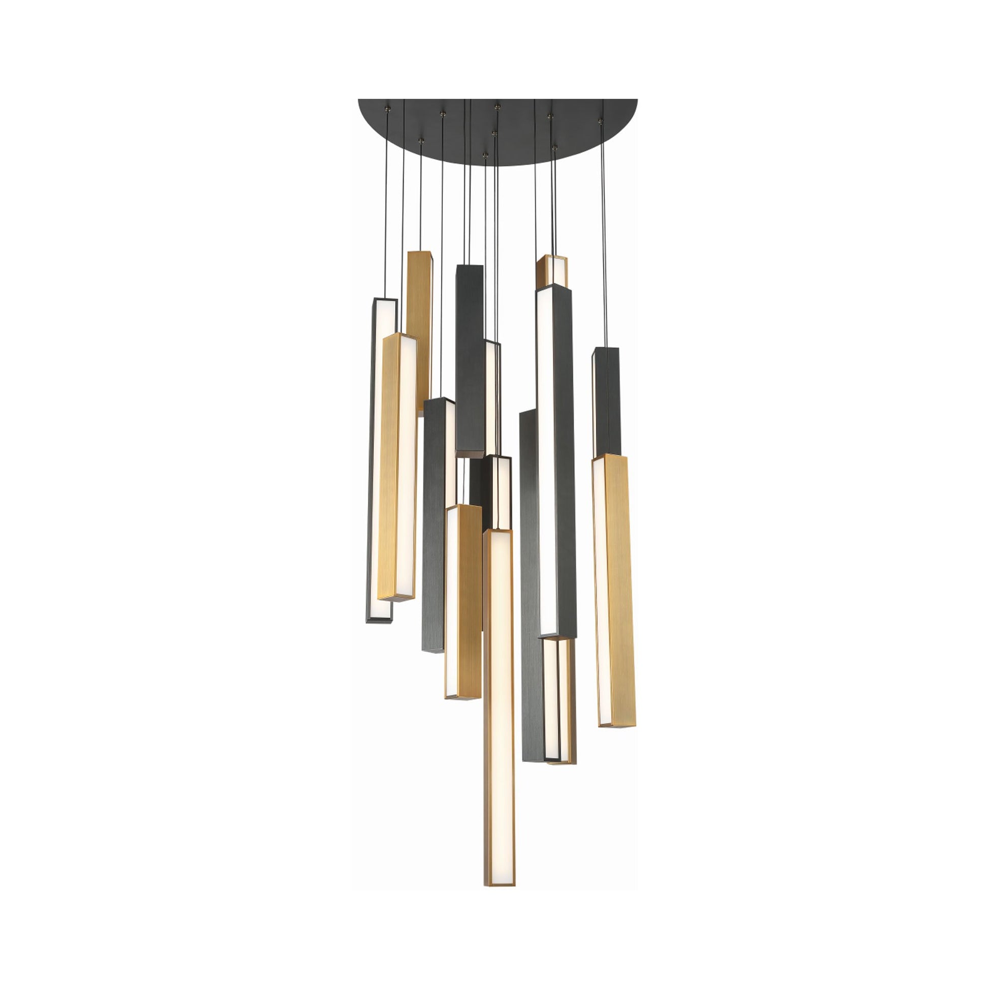 Chaos LED Chandelier in Black (15-Light).