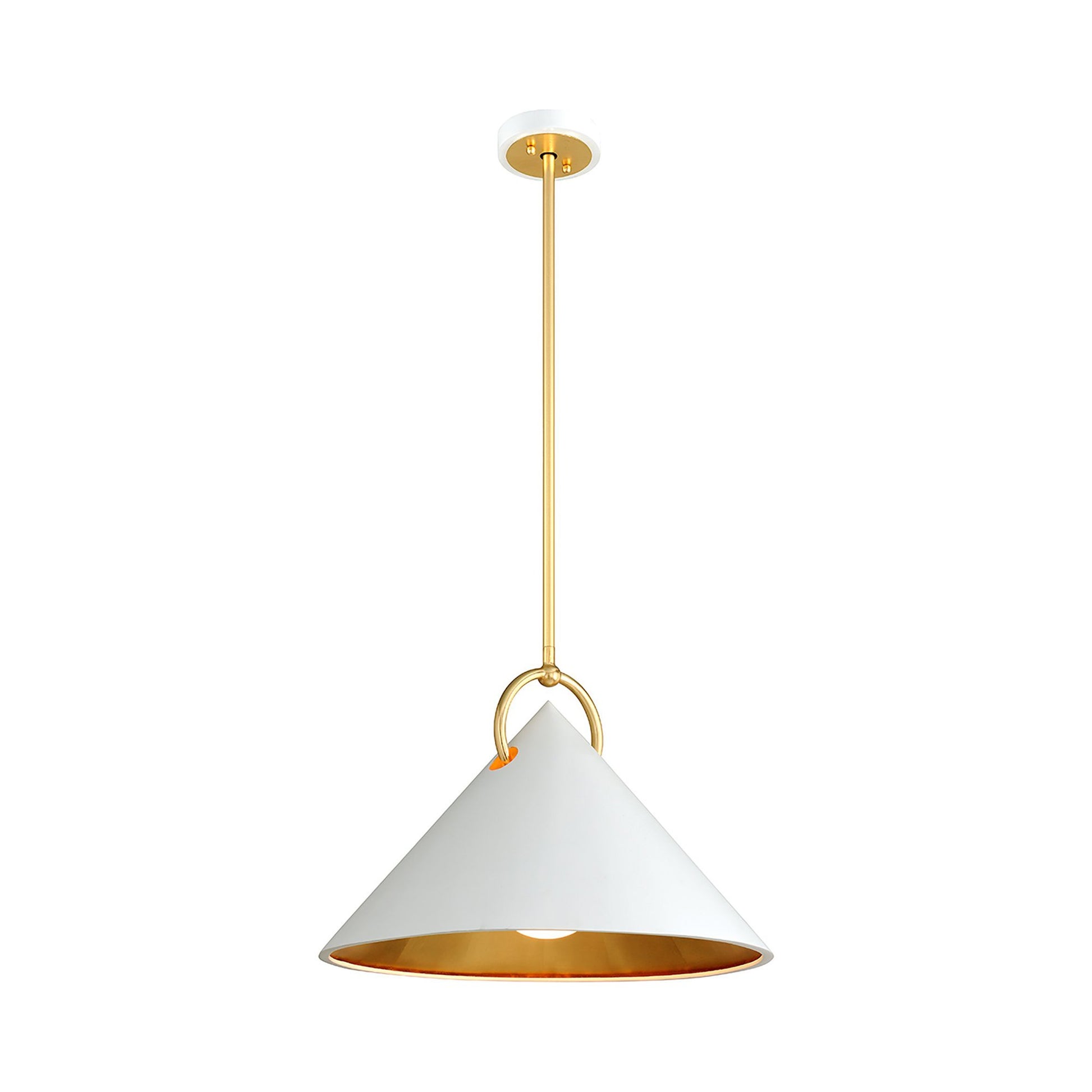 Charm Pendant Light in Gold Leaf/Soft White (Small).