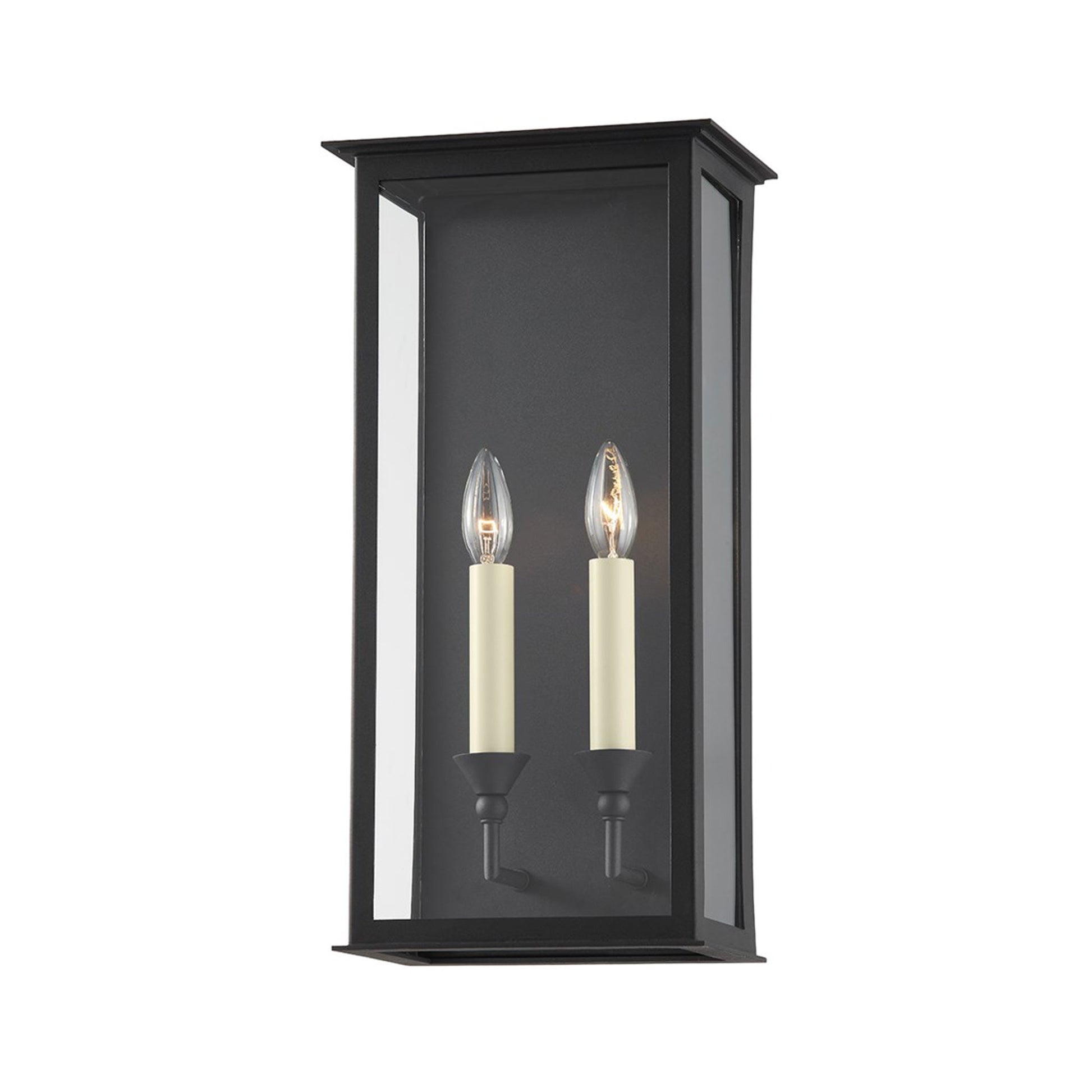 Chauncey Outdoor Wall Light in Textured Black (2-Light).