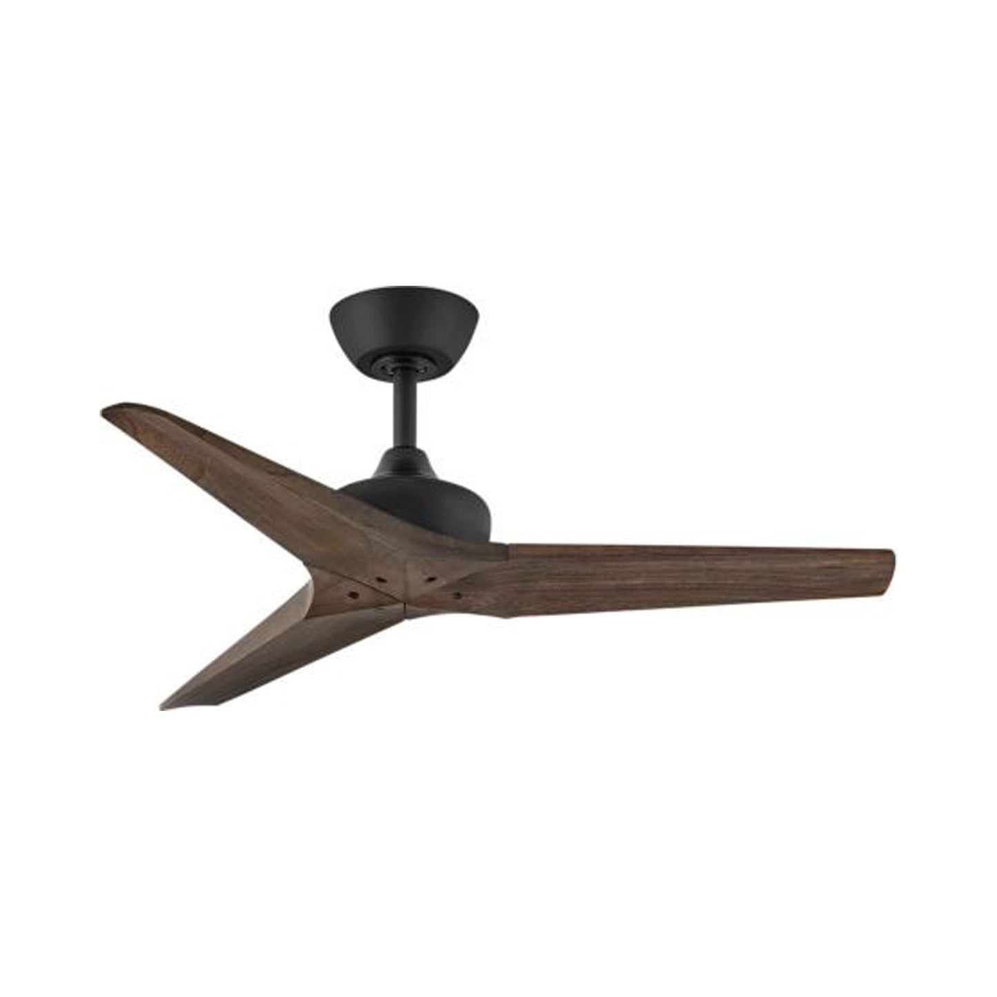 Chisel Ceiling Fan in Matte Black/Walnut (44-Inch).