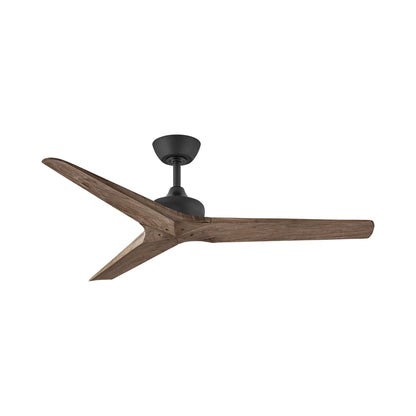 Chisel Ceiling Fan in Matte Black/Walnut (52-Inch).