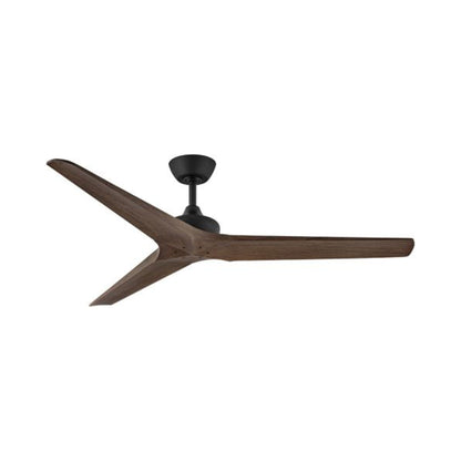 Chisel Ceiling Fan in Matte Black/Walnut (60-Inch).