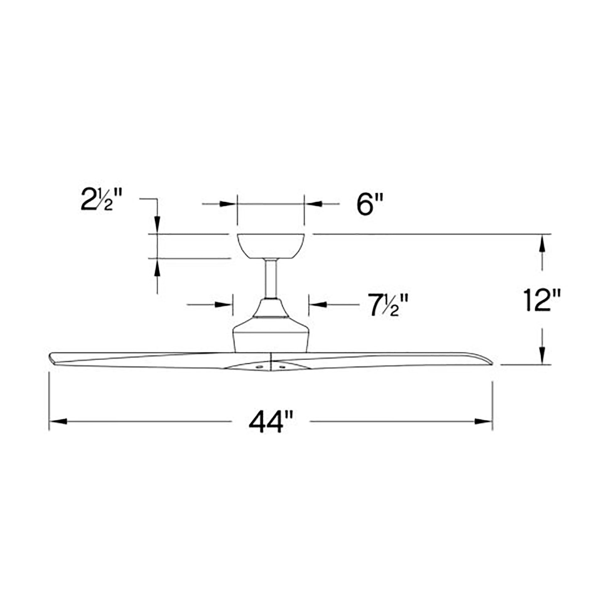 Chisel Ceiling Fan - line drawing.