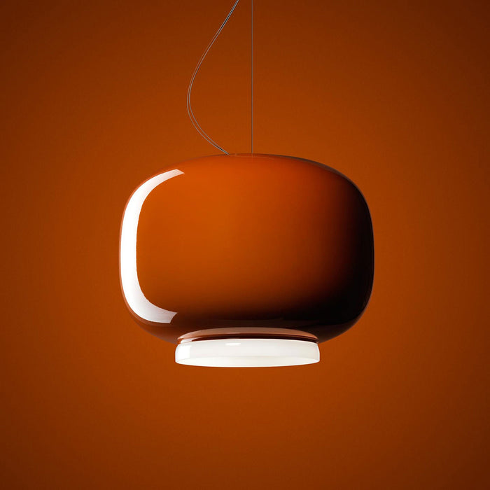 Chouchin 1 LED Pendant Light in Orange.