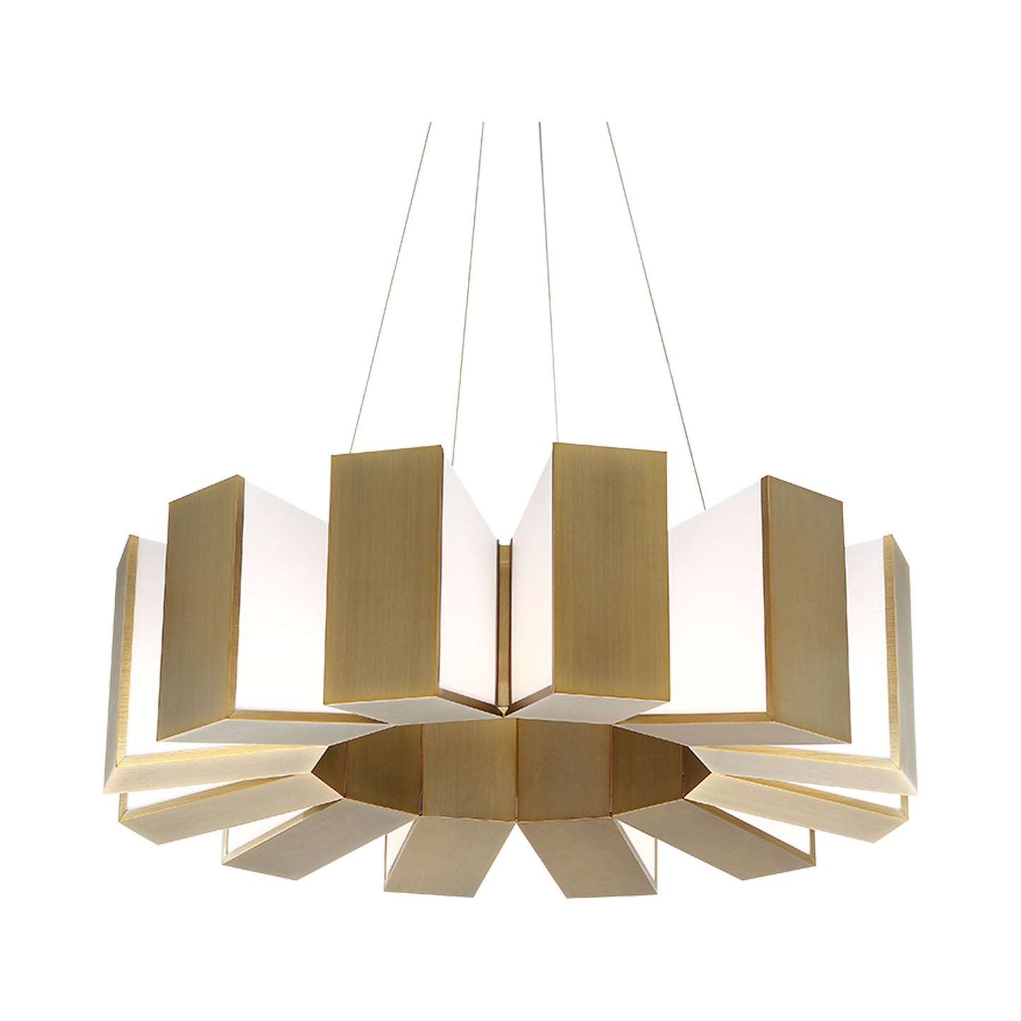 Chronos LED Pendant Light in Aged Brass (Small).