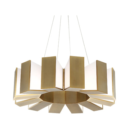 Chronos LED Pendant Light in Brass.