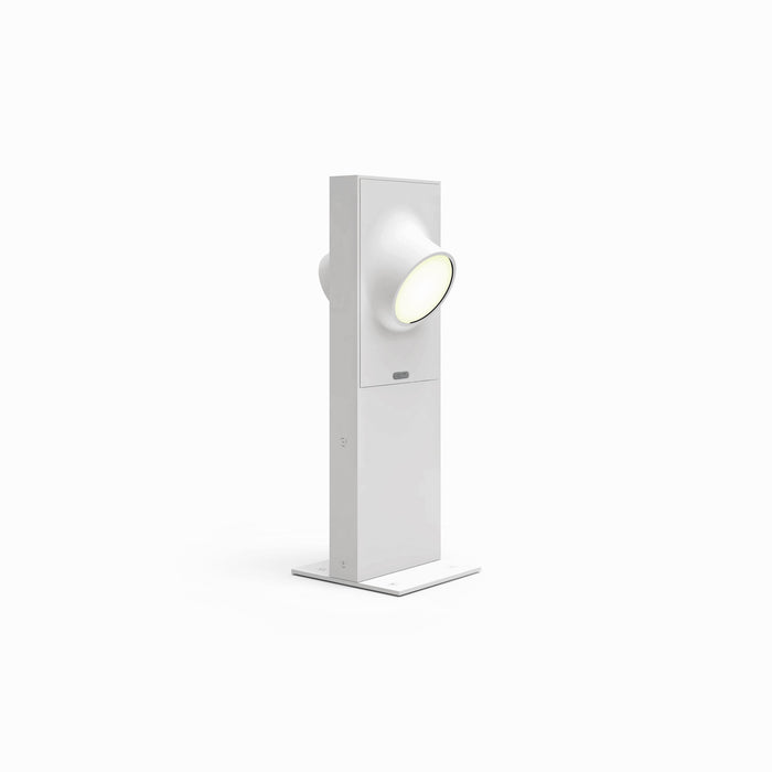 Ciclope Outdoor LED Path Light in White Ral9002  in Small (2-Light).