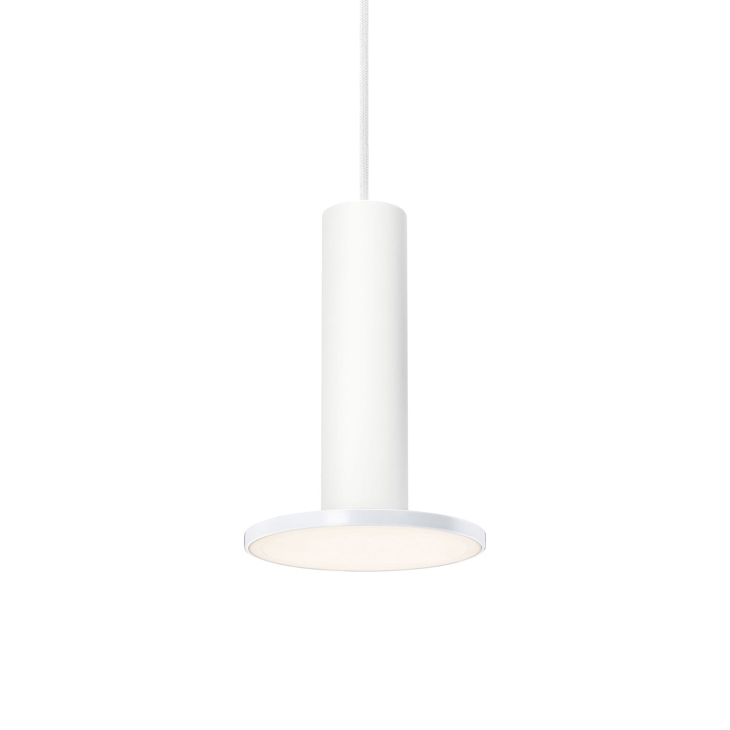 Cielo LED Pendant Light in White/White.