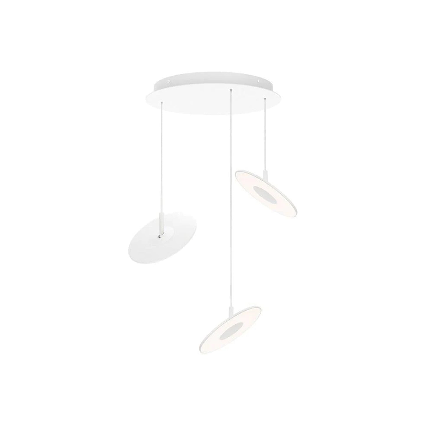 Circa LED Multi-Light Pendant Light in White (Small/3-Light)