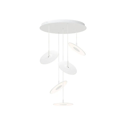 Circa LED Multi-Light Pendant Light in White (Small/5-Light)