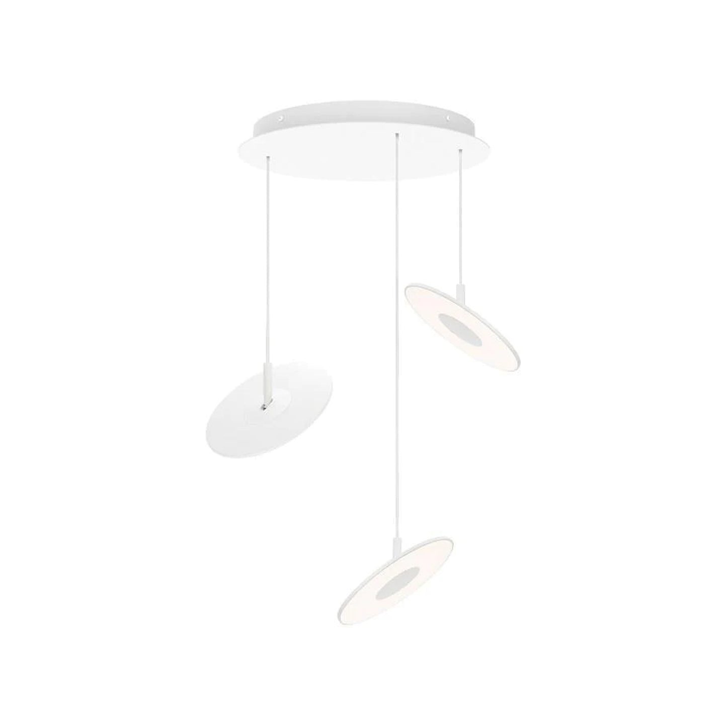 Circa LED Multi-Light Pendant Light in White (Large/3-Light)