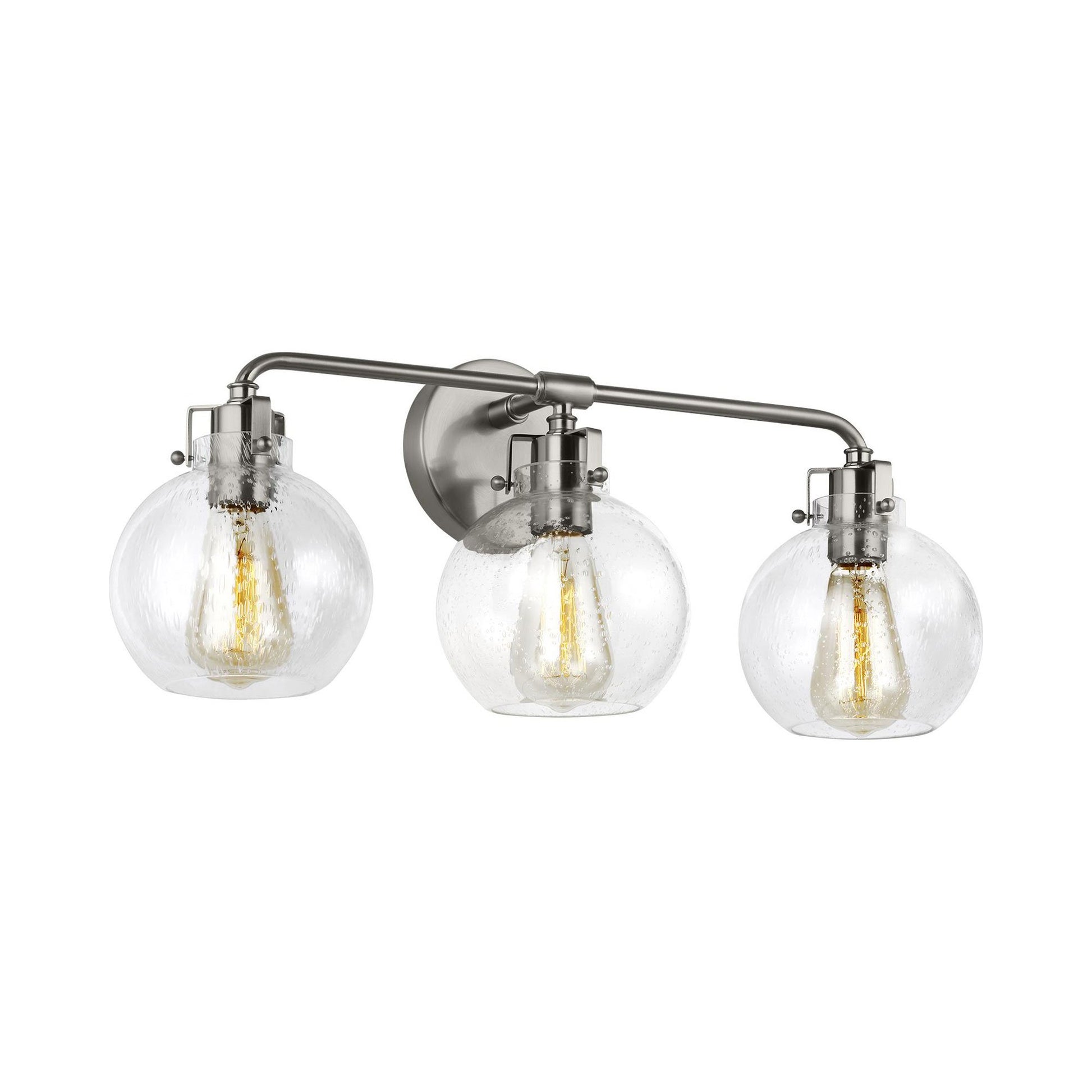 Clara Bath Vanity Light in 3-Light/Satin Nickel.
