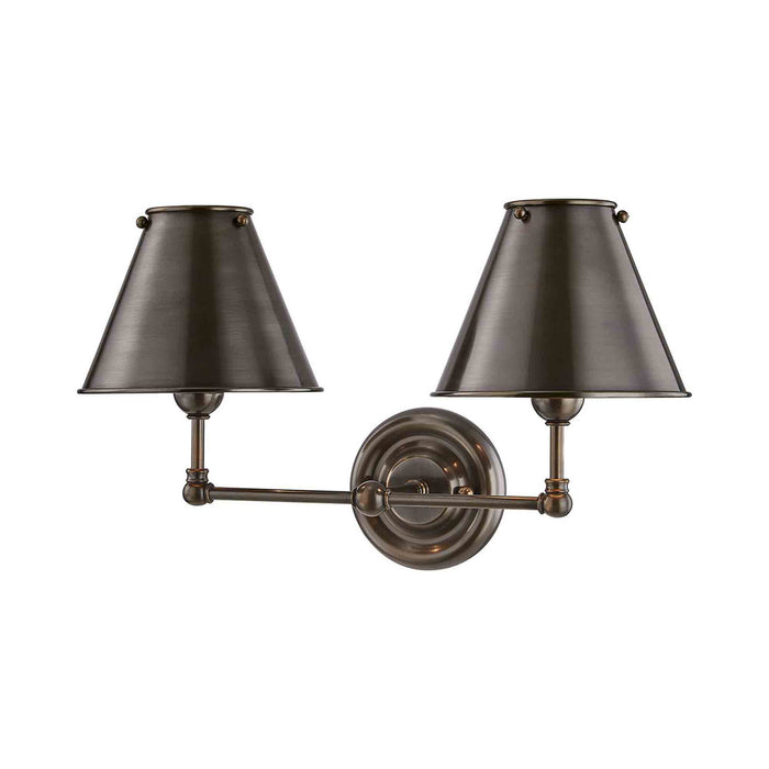 Classic No.1 Wall Light in Distressed Bronze/Brass.