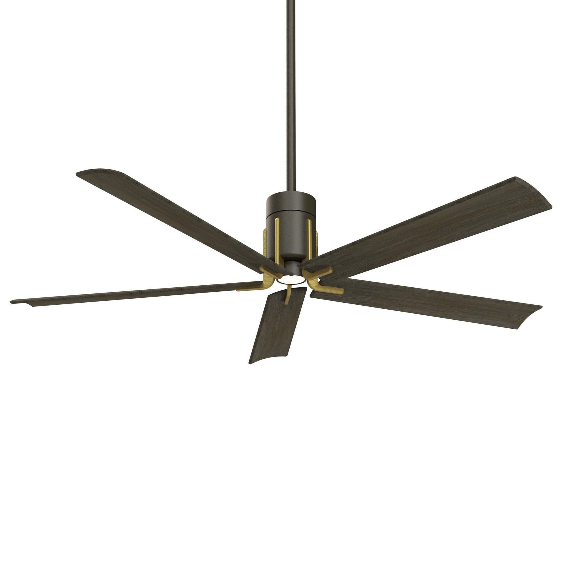 Clean LED Ceiling Fan in Oil Rubbed Bronze.