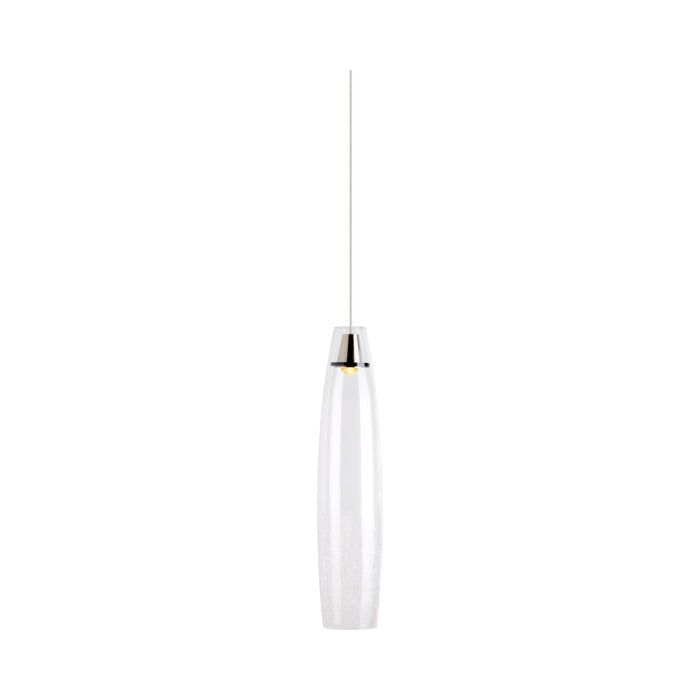 Coda LED Pendant Light in Clear Crackle (Small).