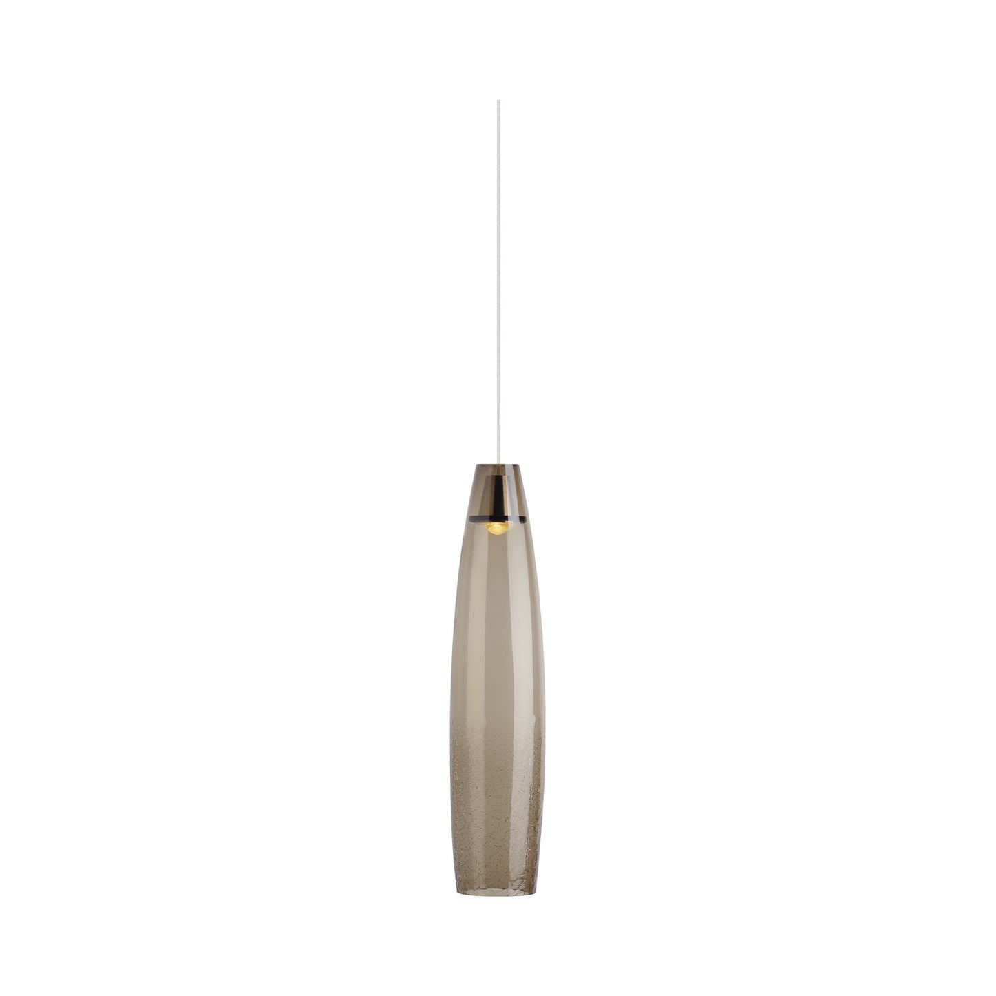 Coda LED Pendant Light in Smoke Crackle (Small).