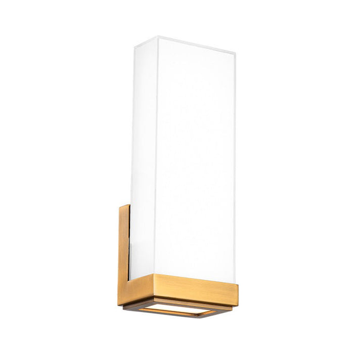 Coltrane LED Wall Light in Aged Brass.