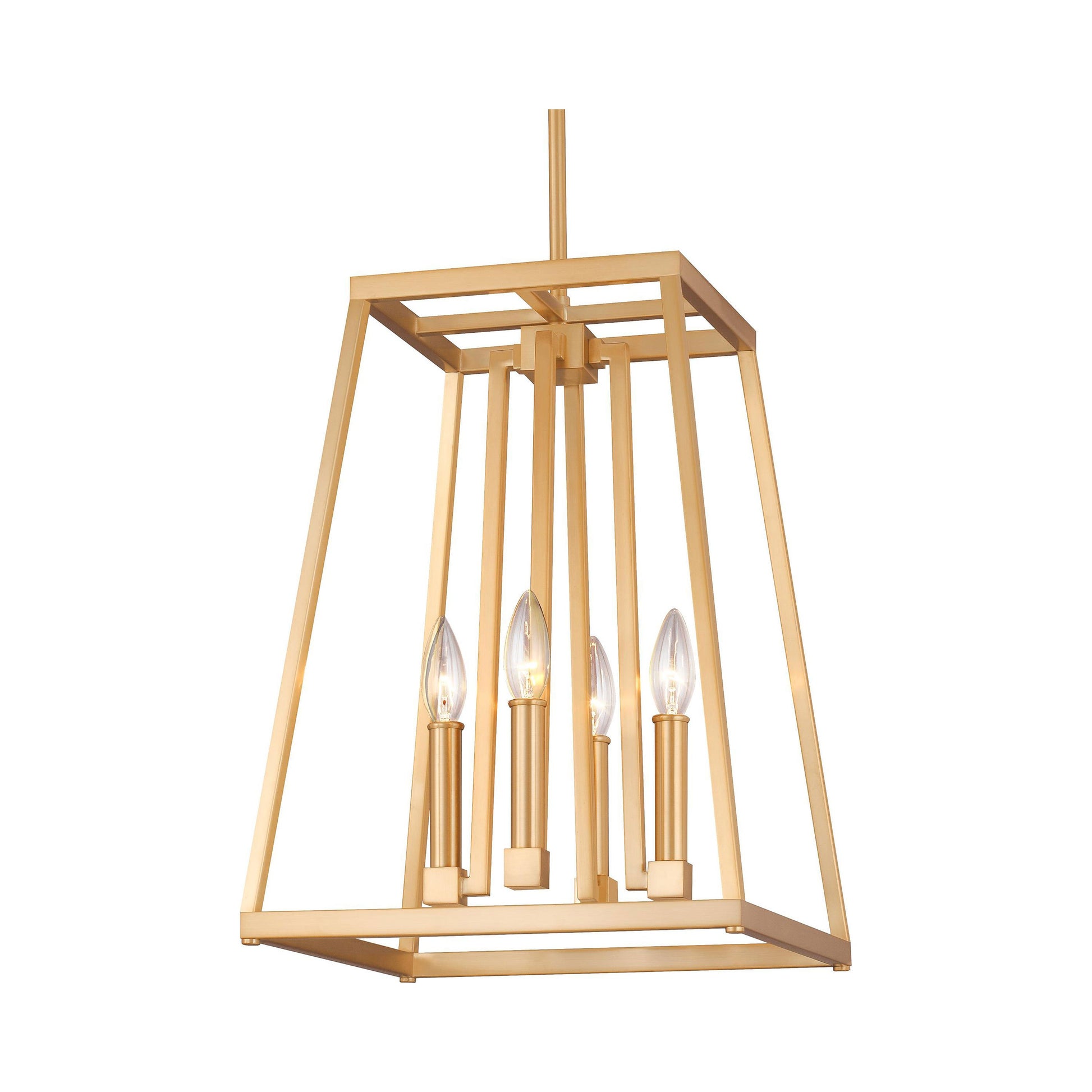 Conant Pendant Light in Large/Gilded Satin Brass.