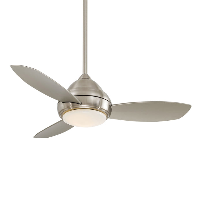 Concept I LED Ceiling Fan in Brushed Nickel / Silver (Small).